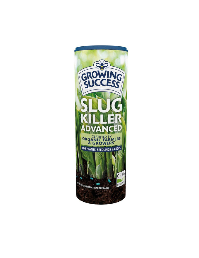Growing Success Slug Killer Advanced 500g with 15% extra, organic ferric phosphate pellets, rain-resistant slug control –