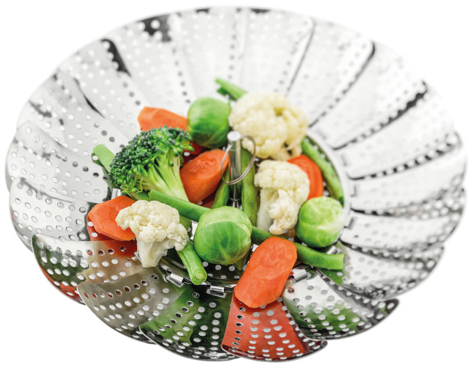 Judge Adjustable Stainless Steel Vegetable Steamer 14-24cm, Expandable, Dishwasher Safe – Keans Claremorris