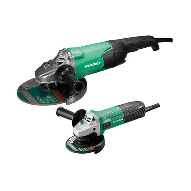 HiKOKI G12STX/G23ST Twin Pack 115/230mm 110V angle grinders, powerful motors, durable, no discs, Keans Claremorris