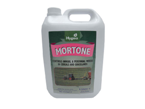 Hygeia Mortone 5L selective herbicide for rush and broadleaf weed control in grassland and cereals – Keans Claremorris