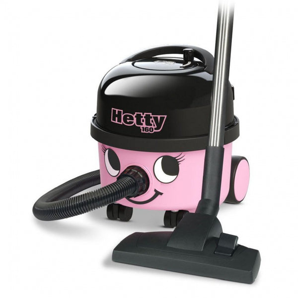 Numatic HET200 Hetty Floorcare vacuum, 620W motor, 9L capacity, eco-friendly, pink design – available at Keans Claremorris.