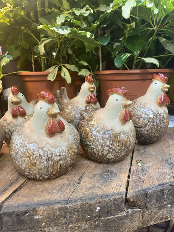 Brown Chicken Rooster Figurine 12cm Tall - Decorative Poultry Ornament | Keans Claremorris