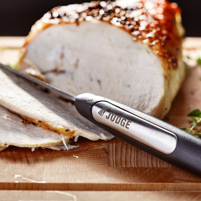 Judge Sabatier 20.5cm carving knife with soft grip, stainless steel blade, dishwasher safe, 25-year guarantee - Keans