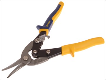 Irwin Aviation Snips with sharp blades and double-dipped grip handles for easy metal cutting – available at Keans