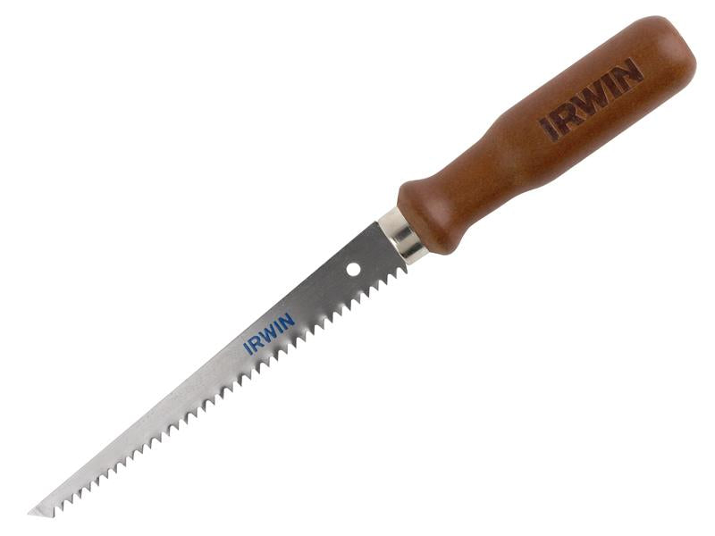 Plasterboard Saw 165mm 6 TPI with hardened blade and wooden handle for drywall cutting - Keans Claremorris