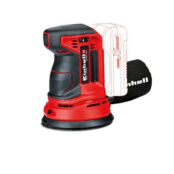 EINHELL 18V cordless 125mm orbital sander with soft grip, dust extraction, and hook & loop fastening – Keans Claremorris