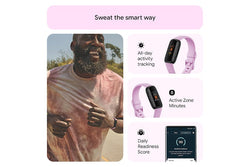 Fitbit Inspire 3 Fitness Tracker in Lilac Bliss color, sleek design, health tracking - available at Keans Claremorris