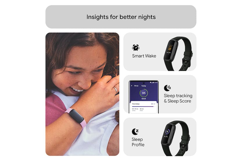 Fitbit Inspire 3 Fitness Tracker in Midnight Zen – heart rate, sleep tracking, waterproof – available at Keans Claremorris