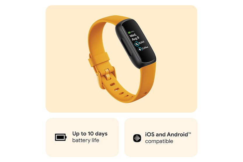 Fitbit Inspire 3 Fitness Tracker in Morning Glow – lightweight, heart rate monitor, sleep tracking | Keans Claremorris