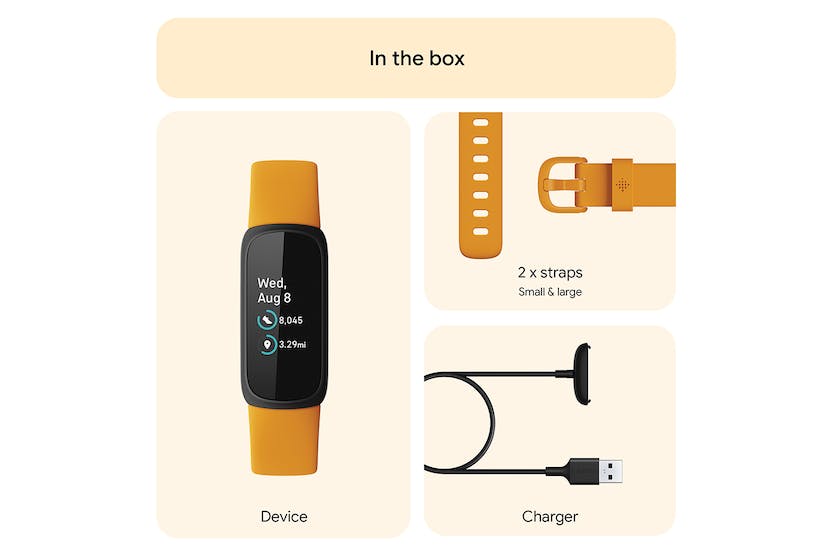 Fitbit Inspire 3 Fitness Tracker in Morning Glow color, health tracking, sleep monitoring - Keans Claremorris