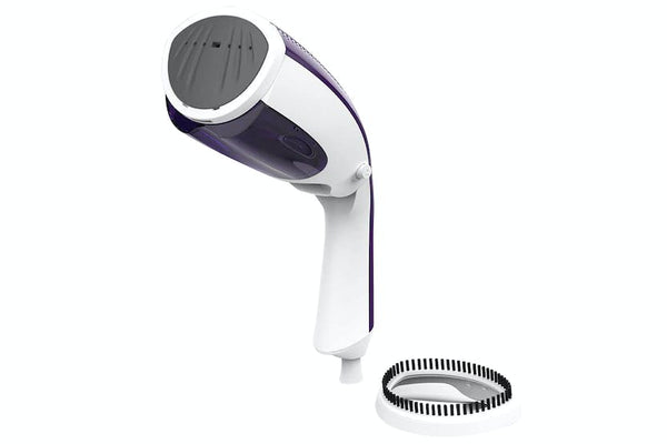High Street TV Verti Steam Go Iron in purple and white, portable 1200W steam iron, compact design – Keans Claremorris.