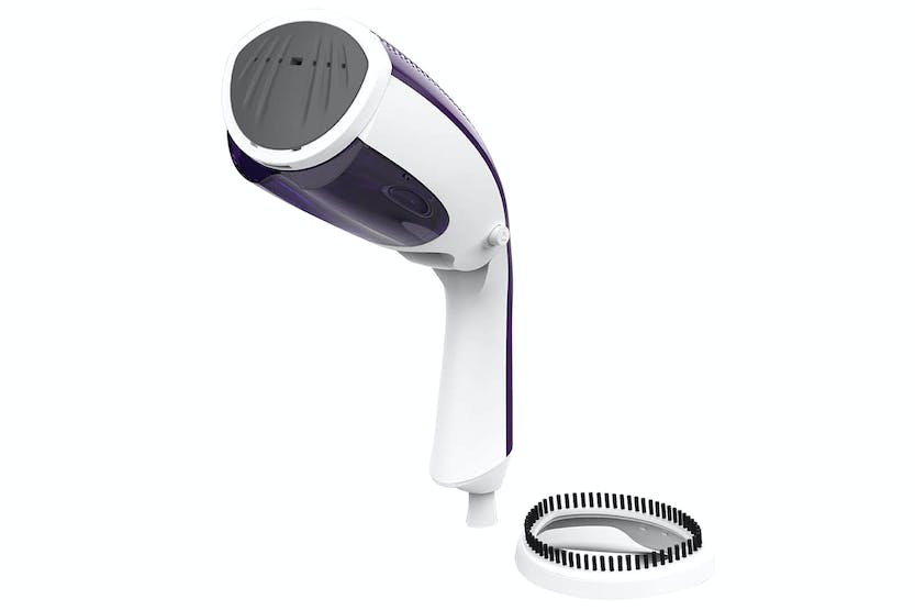 High Street TV Verti Steam Go Iron in purple and white, portable 1200W steam iron, compact design – Keans Claremorris.