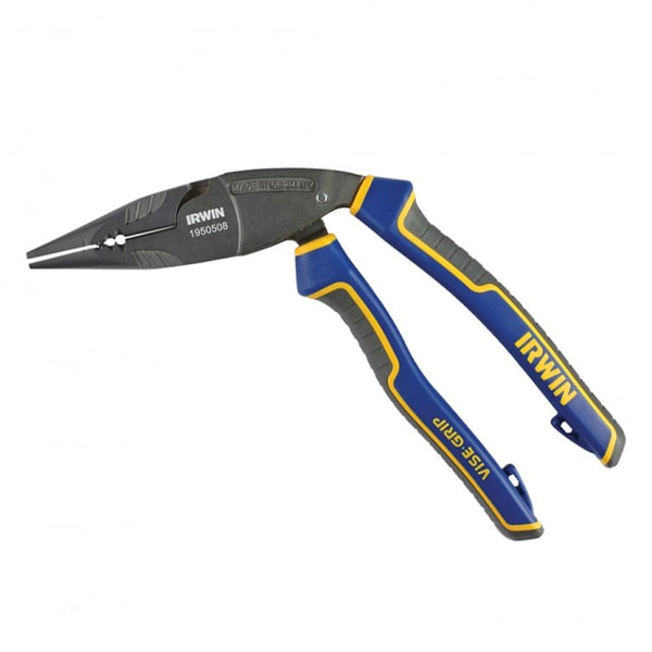 ErgoMulti 8" Long Nose Pliers with ergonomic grip, rust-resistant steel, wire stripper, and durable cutting edges – Keans