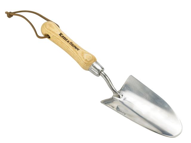 Kent & Stowe Stainless Steel Hand Trowel with ergonomic FSC ash wood handle, rust-resistant, durable gardening tool – Keans