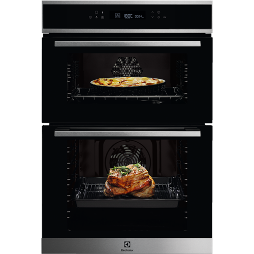 Electrolux KDFCC00X black built-in double oven with catalytic self-cleaning, even cooking, LCD display – Kean’s Claremorris