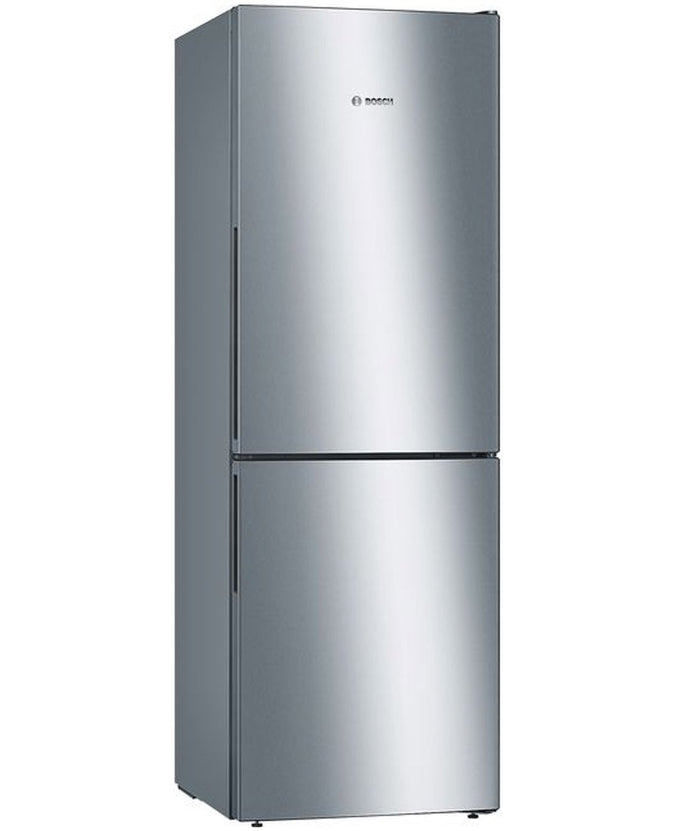 Bosch Serie 4 60cm freestanding fridge freezer with VitaFresh, LowFrost, LED lighting, BigBox drawer, available at Keans