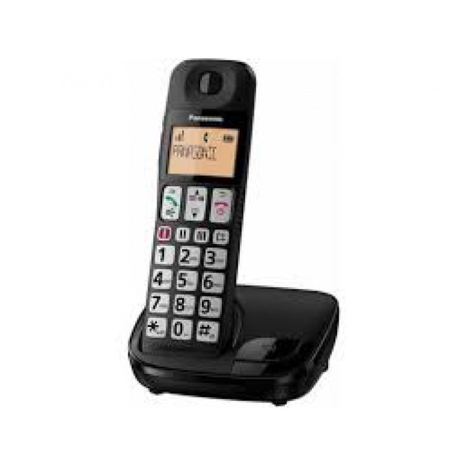 Panasonic KX-TGE110 cordless phone with big illuminated buttons, memory dial keys, amplify button, and call blocker - Keans