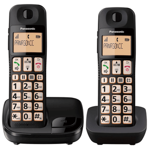 Panasonic KX-TGE112 Big Button Cordless Phone Twin Pack