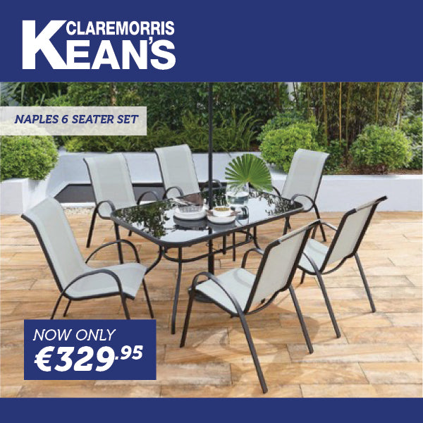 NAPLES 6 SEATER  SET RECTANGLE TABLE