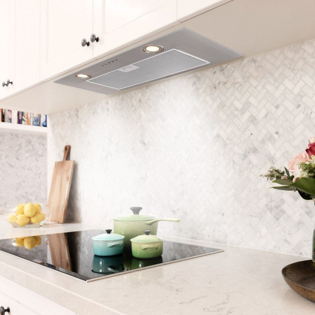 Luxair Canopy Hood 74cm Stainless Steel Plus extractor fan, sleek kitchen ventilation – Keans Claremorris