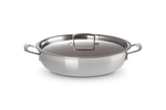 Load image into Gallery viewer, Le Creuset 3-ply Stainless Steel Non-Stick Shallow Casserole 30cm 4.8l with Lid
