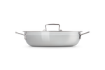 Load image into Gallery viewer, Le Creuset 3-ply Stainless Steel Non-Stick Shallow Casserole 30cm 4.8l with Lid

