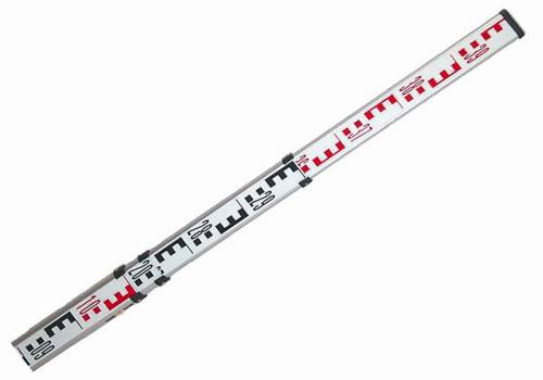 Leica Geosystems CLR104 5m telescopic staff, double-sided E and mm graduations, compact fold, available at Keans Claremorris.