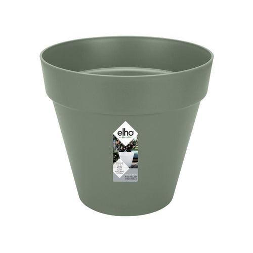 Loft Urban Round 40cm pistachio green plant pot with wheels, water reservoir, recycled plastic – Keans Claremorris