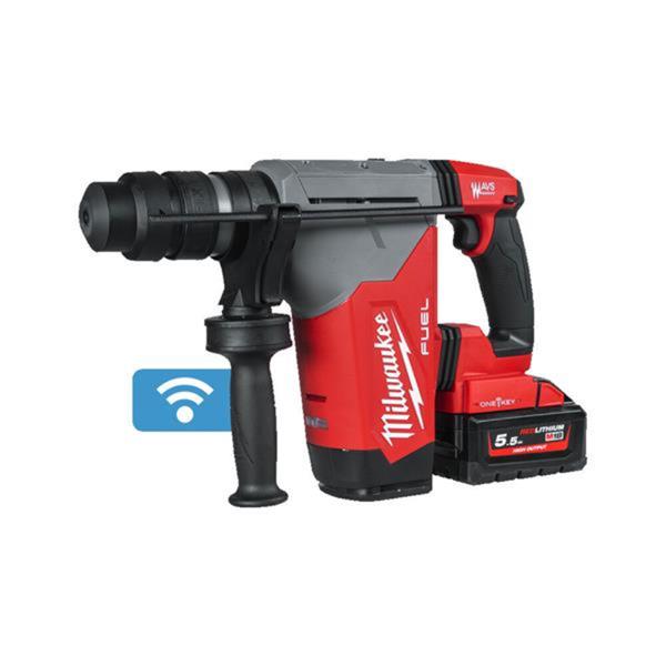 Milwaukee M18 ONE-KEY SDS+ Hammer Drill Kit with 2x5.5Ah batteries, cordless, high impact, from Keans Claremorris.