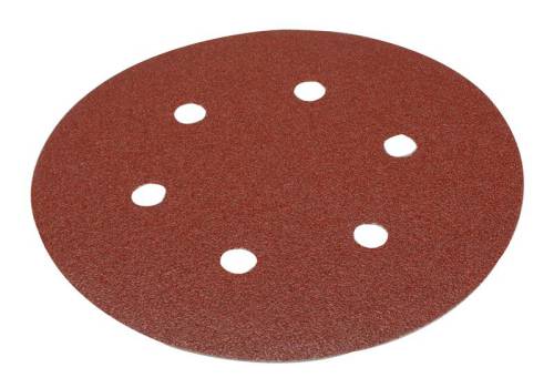 Red 150mm 80G abrasive disc pack of 10, 6-hole hook & loop sanding discs for Makita BO6030/BO6040 – Keans Claremorris