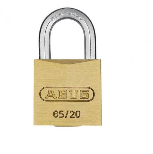 Abus 65 Series Brass 60mm Padlock 65C60 durable security lock, corrosion-resistant, available at Keans Claremorris.