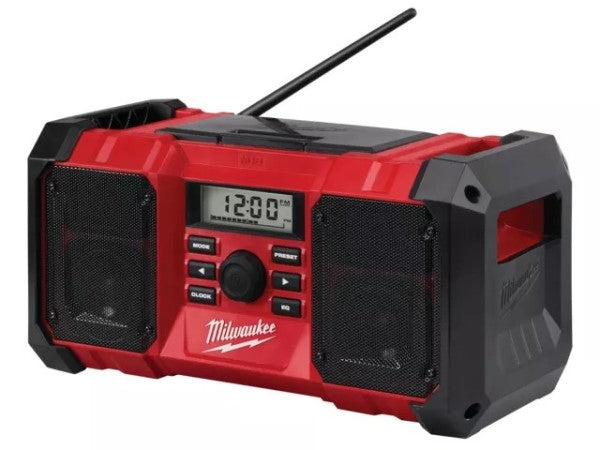 Milwaukee M18 JSR-0 Jobsite Radio 18V, shockproof, weather-sealed, dual speakers, USB charging – Keans Claremorris