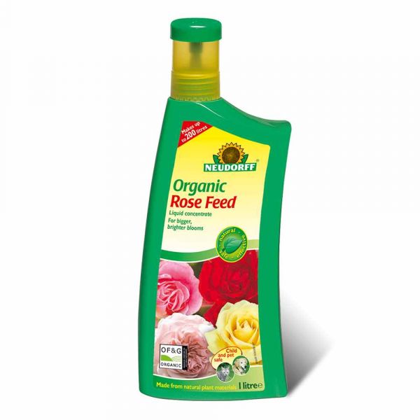 Neudorff Organic Rose Feed 1L - organic liquid fertilizer for bigger, brighter blooms, child and pet safe | Keans Claremorris