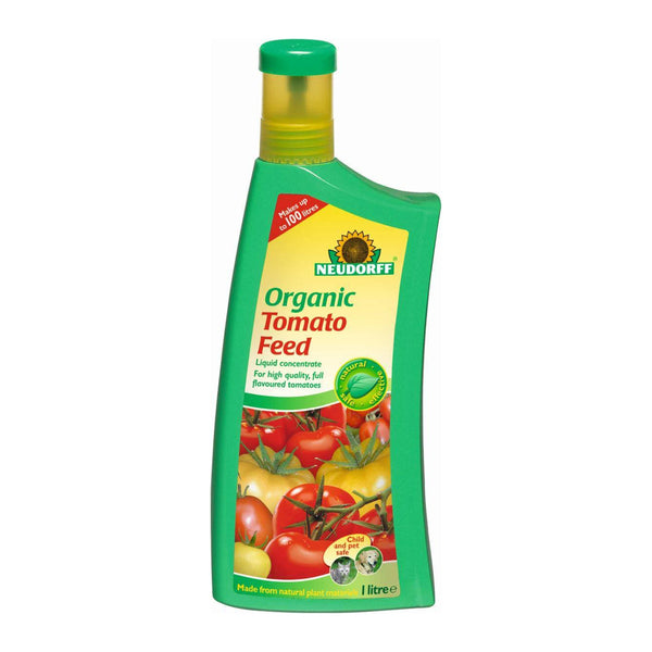 Neudorff Organic Tomato Feed 1L - high potassium, child & pet safe, boosts healthy crops, available at Keans Claremorris.