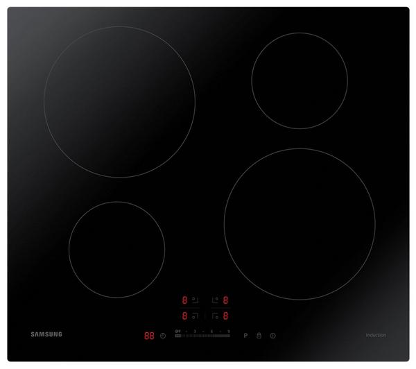 Samsung NZ64H37070K 4 Zone Built-In Induction Hob with Slide Touch Controls, Safety Features, Black Glass – Kean’s