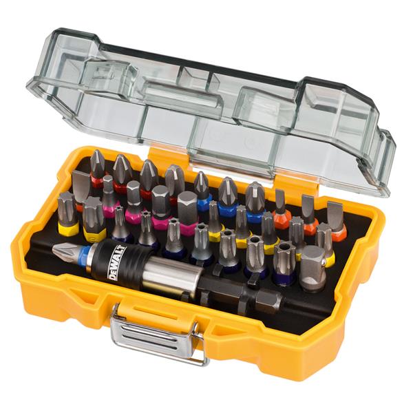 Dewalt 32-piece bit set with durable bits for versatile drilling, available at Keans Claremorris.