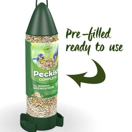 Peckish Complete Easy Feeder 400g pre-filled seed mix, refillable bird feeder, 2 for €10 offer at Keans Claremorris.