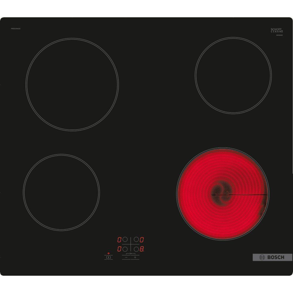 Bosch Serie 2 4-zone black ceramic hob with TouchSelect, child lock, frameless design – Keans Claremorris