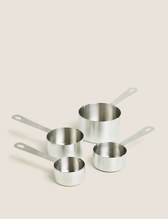 Measuring Cups Set of 4 stainless steel, corrosion-resistant, double pouring lip, nesting design, dishwasher-safe – Keans