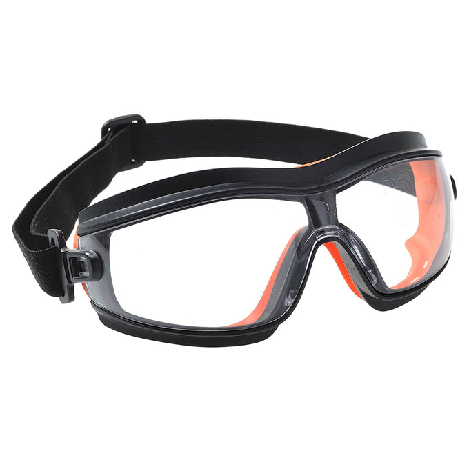 Slim Safety Goggle Clear with anti-fog, anti-scratch coating, adjustable fit, lightweight wrap-around design – Keans