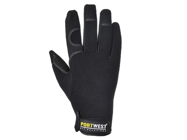 General Utility High Performance Black Gloves Size 9 with reinforced thumb, wrist support, lightweight comfort – Keans