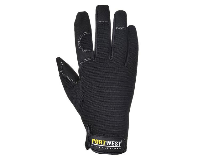 General Utility High Performance Black Gloves Size 9 with reinforced thumb, wrist support, lightweight comfort – Keans