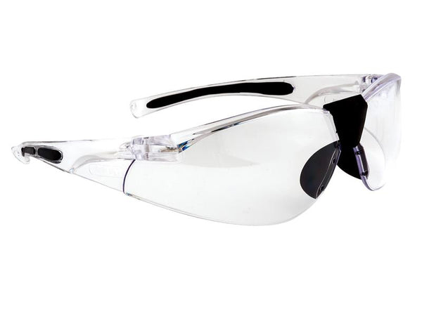 Portwest PW39 Clear Lucent Spectacles with anti-scratch, curved lens, side protection, lightweight comfort – Keans