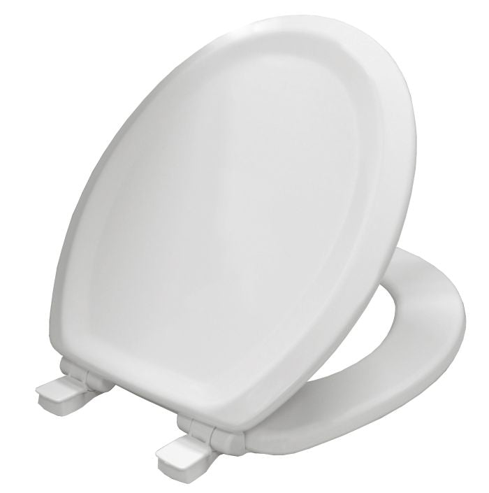 Philadelphia White Toilet Seat with STA-TITE® fixings, slow-close & Smart Lift hinges, moulded wood – Keans Claremorris
