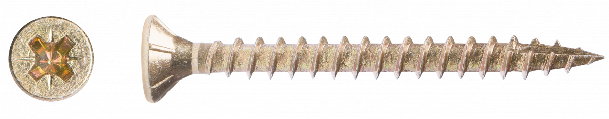 R-QCP Chipboard Screws 4.0x30mm, box of 200, splinter-free finish, flush fixing, suitable for all wood - Keans Claremorris