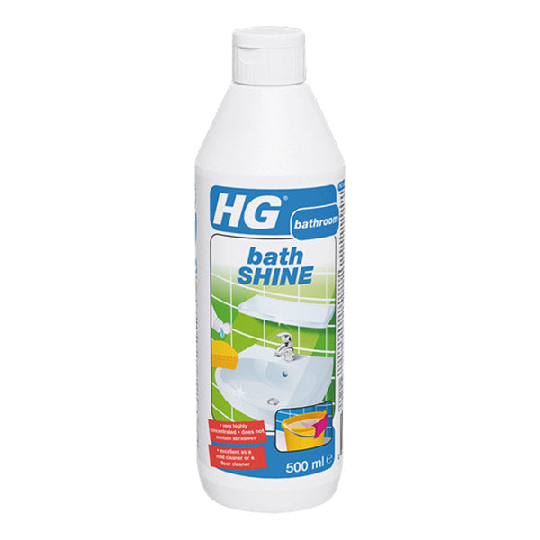 HG Bath Shine 500ml bathroom cleaner, fresh scent, streak-free, highly concentrated, easy use with sponge – Keans