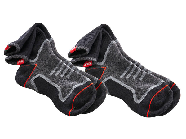 Scan Work Socks Twin Pack with reinforced heel, ergonomic fit, non-slip bridge, 80% cotton - Keans Claremorris