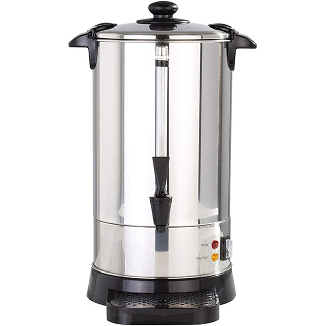 Fine Elements SDA1597GE 20L Urn Boiler with stainless steel lid, plastic tap, external gauge, safety lock - Keans Claremorris