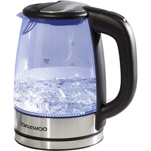 Daewoo SDA1669GE 1.7L Glass Kettle With LED