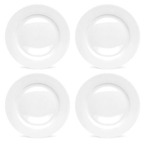 Set of 4 Royal Worcester Serendipity 27cm white bone china dinner plates, microwave and dishwasher safe - Keans Claremorris